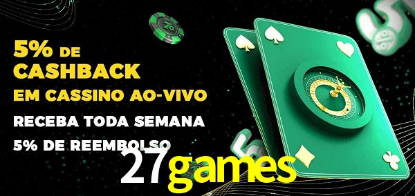 Promoções do cassino ao Vivo 27games
